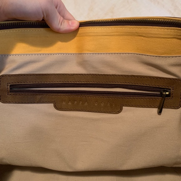 India photography tote bag with brown leather accents - Picture 13 of 16